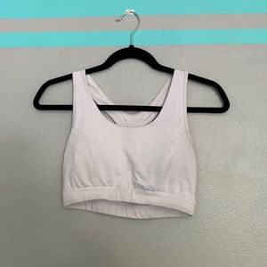 Basic white sports bra